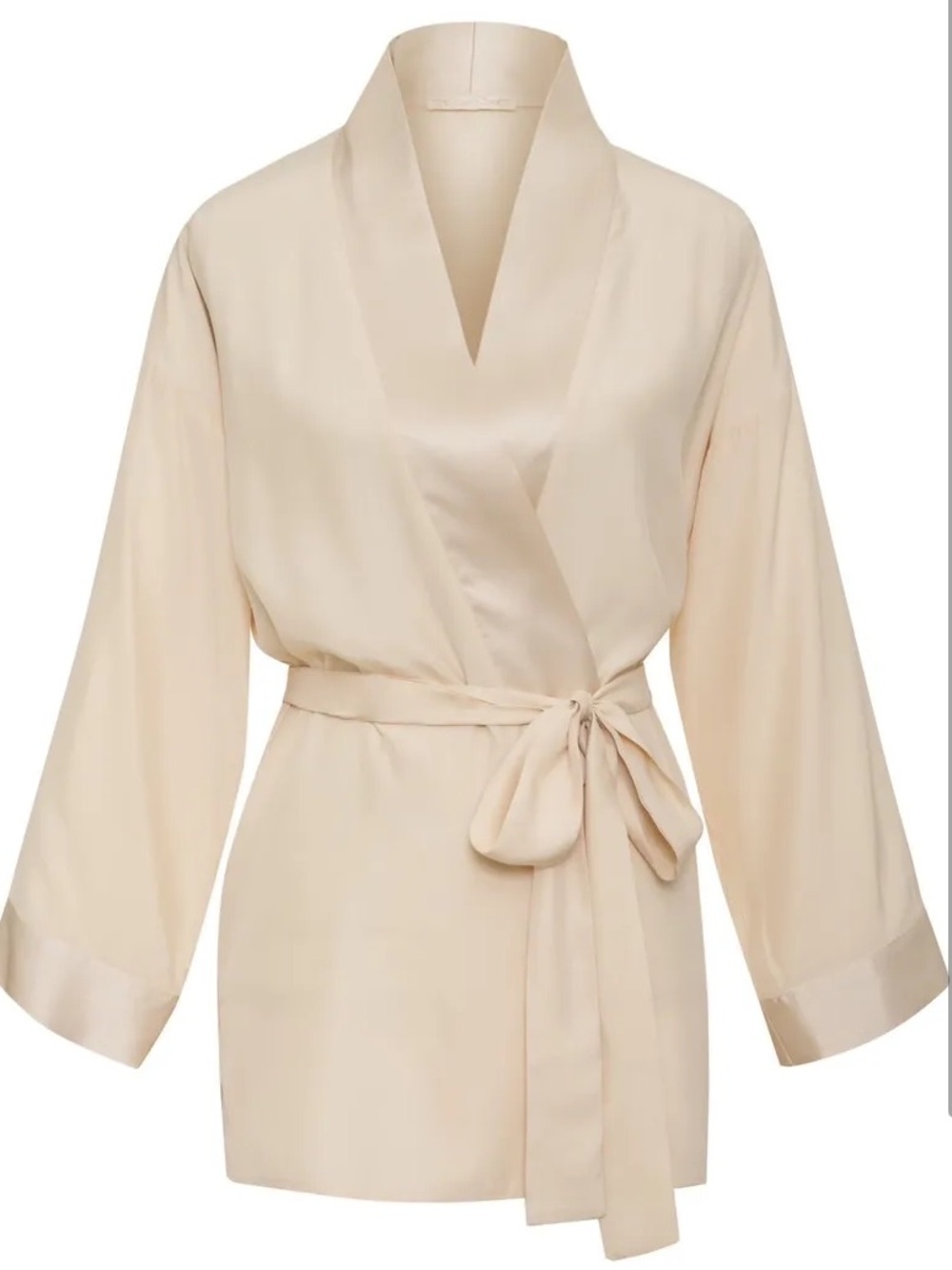 Gold Hawk Modern Silk Robe, Wrap Style Top, Shrug $300MSRP